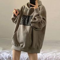 Vintage Fleece Hoodie Women's Oversized Baggy Pullover Sweatshirt With Graphic Print L ruda