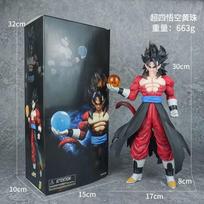 30CM Anime Dragon Ball Super 4 Son Goku Standing Holding Dragon Ball Posture Model Super Saiyan Toy Action Figure Large Doll With box