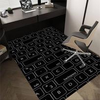 1PC keyboard keys Extra Large Non Slip Floor carpet, Office, family, bedroom Large Area Rug Indoor Rugs, Vibrant Colors 60cm by 90cm
