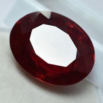 26 Ct Natural Bloody Red Ruby Oval Cut CERTIFIED Rare Loose Gemstone Huge Size 20 raudona