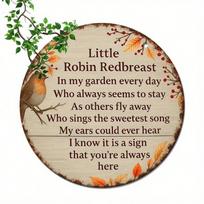 Vintage Robin Redbreast Metal Sign 8x8 Inch Retro Aluminum Wall Decor Home Bar Cafe Man Cave įvairiaspalvis