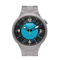 SWATCH Unisex Blue Watch SB07S116G SB07S116G Silver gray