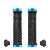 1 Pair Bicycle Grips MTB Mountain Bicycle Handlebar Grips Bilateral Locking Non-slip Grip Sleeve for Better Cycling Experience mėlyna