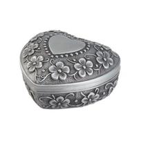 Vintage Metal Heart Shape Jewelry Box With Soft Lining For Jewelry Protective And Easy Open Closure 1