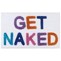 Inyahome Get Naked Bath Mat Bathroom Rugs for Bathtub Mat Cute Bath Rugs for Apartment Decor Tufted Gray and White Shower Mat 50x80cm mat