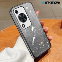 KEYSION Luxury Plating Glitter Phone Case for Huawei nova Y72 Transparent Soft TPU Shockproof Back Cover for Huawei nova Y72S for Huawei nova Y72 juoda