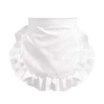 Maid Costume Apron Ruffled Waist Apron for Women Halloween Cosplay Adjustable Kitchen Cooking Apron for Cooking Baking