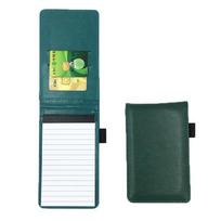 Leather Mini Pocket Notebook Multifunction A7 Planner Daily Memos Note Book Refills Work Notepad Business Office Supplies tamsiai žalia spalva
