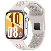 Kvėpuojantis silikoninis dirželis Huawei Watch Fit 5/5pro/4 Pro Sportiniam riešo apyrankės dirželiui Huawei Watch Fit 4/Fit 3 juostos priedai smėlis