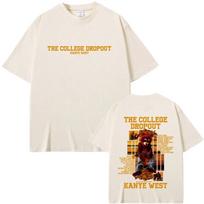 Rapper Kanye West The College Dropout Bear Graphic T-shirt Men's Women Pop Music T Shirts Casual Cotton Vintage T-shirts S