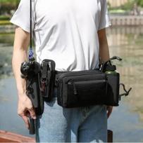 Outdoor Hiking Climbing Bag Insert Fishing Rod Riding Lure Pack Sports  2024 New Waist Bags Chest Belt Camping Men Male bolsos juoda