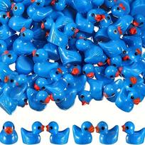 Mini 100/50Pcs Resin Grayish Blue Duck Miniatures Tiny Animal Garden Fairy Ornament Desk Potted Plant Micro Landscape Diy Decor 100pc