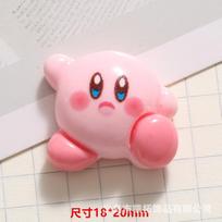 Glossy Kirby Star Resin Accessories: Phone Case, Hair Clip, Car Decoration, Water Cup, DIY Crafts