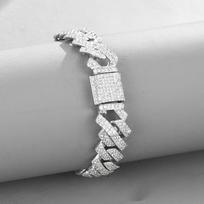 Men's Hip Hop Full Diamond Cuban Link Necklace - Durable and Non-Fading Jewelry