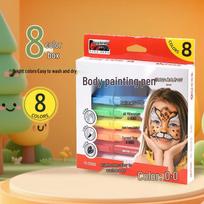Jin Wannian Washable Eco-Friendly Soft Tip Body Paint Pens for Face and Body Art white
