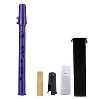 8-Hole Pocket Saxophone Mini Woodwind Instrument Portable Saxophone  Stage Performance mėlyna