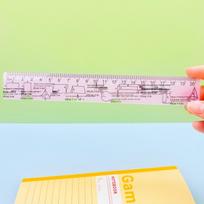 20cm Math Formula Ruler for Junior High and Primary School - Perfect for Study, Exams, and Homework Formula Ruler beige