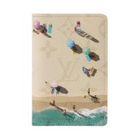 Louis Vuitton Pocket Organizer Sunshine Beach Vacation Pattern Monogram Coated Canvas Card Holder Unisex Wallets Sand M2A344 Box(Basic Set+Box)