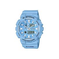 Casio G-Lide Series Unicorn Tide Moon Phase Watch Women Watches Blue Macaron GAX-100CSA-2A Regular Watch Box