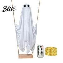 Patio Tree Decorations Halloween Hanging Swing Ghost Decoration Light Up Large Spooky 1pc