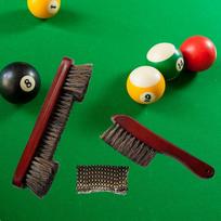 Billiard Brush, Table Brush And Rail Lightweight Durable Wooden Handle, vyno raudonos spalvos