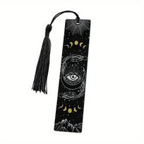 1PC Segnalibro serie in bianco e nero in stile scuro: segnalibro in acrilico con ciondolo, regalo di compleanno e Natale per gli amanti dei libri