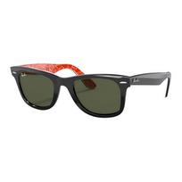 RayBan Šventyklos raidės logotipas Dizainas Plastikiniai Ovalūs Saulės Akiniai Unisex Porai Juodi 54 juoda