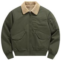 Extra Thick Pure Cotton Pilot Jacket for Men's Winter Jacket Plus Velvet Thickened Warm Lamb Lint Cotton Coat Cotton Jacket S