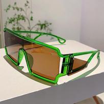 Y2K Decoration Wrapped Shades for Women's Stylish Punk Design Oversize Sunglasses Outdoor Sports Driving Sunglasses as picture shows