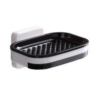 Muilinė dvigubo sluoksnio dušo muilinė su stipriu siurbtuku, lengvai montuojama, nereikia gręžti, prie sienos montuojamas muilo padėklas Single Layer juoda