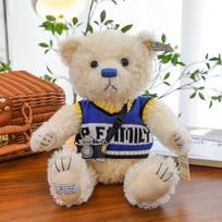 Cartoon pilot bear plush toy boy birthday gift sweater camera bear doll beggar bear 30cm【0.45kg】