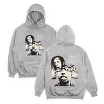 A$AP Rocky Hoodie Rap Muzika Megztiniai ASAP Rocky Pagaliau Asap Albumas Y2K Gatvės Apranga Apper Retro Unisex Drabužiai XS pilka spalva