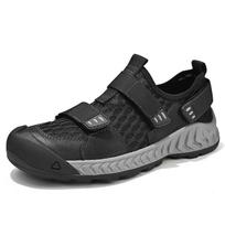 Men's  Mesh Velcro Sneakers Breathable Non-slip Sole Casual Outdoor Shoes 38 juoda