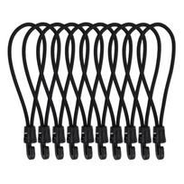 10Pcs Black Bungee Cord with Hooks Rubber Tensioner New High Elasticity Expander  Camping Tarpaulin 15cm
