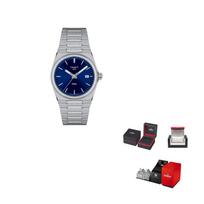 TISSOT PRX Quartz Movement Women's Watch 34.6mm*35mm Blue Dial Stainless Steel Watchband T137.210.11.041.00 Blue Dial gray