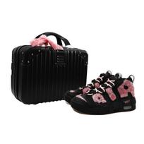 Nike Air More Uptempo High top Vintage Basketball Shoes Women's Black Pink DM0017-001(Team69-SBOX) 35.5