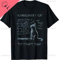 Funny Schrodingers Cat Nerd Scientific Math Physics Humor TShirt Funny Shirt Casual   Individuality Camiseta Hombre S