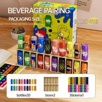 23 Guess & See Beverage Bottle Matching Game – Fun, Interactive Family Game for Birthdays & Christmas, Colorful & Durable. yellow
