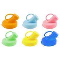 6Pcs Silicone Milk Bottle Dispenser Caps 48mm Diameter Leak Proof Silicone Milk Bottle Dispenser Lids for Glass Jugs Beverages