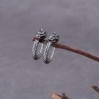 316L Stainless Steel Vintage Dragon Hoop Earring For Men Street Hip-Hop Style Earrings Fashion Animal Punk Jewelry