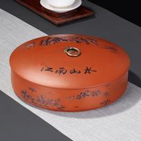 Pu'er arbatos pyrago laikymo dėžutė Namų dekoracija Arbatai sandarus indas Apsauga nuo drėgmės Apsauga nuo dulkių Laikymo indai Violetinio smėlio arbatos laikymo indas