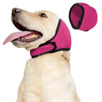 Hearing Protection Dog Calming Earmuff Noise Reduction Shock Proof Dog Soothing Headcover Waterproof Dog Earmuffs (Rose Red,S)