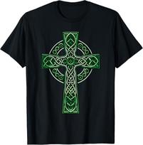 Irish Celtic Cross Knot Christian Holy Trinity Scottish Celt T-Shirt S įvairiaspalvis