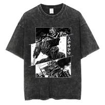 Berserk Guts Berserker Armor Vintage Washed Oversized TShirt  Unisex Dark Fantasy Anime Streetwear Tee S