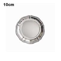 Silver Dessert Plate Brushed Back Decorative Tray Stainless Steel Serving Tray  Dessert Serving 10cm