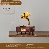 European Retro Vinyl Record Phonograph Music Box - Home, Bar & Cafe Decorative Ornament