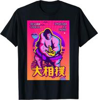 Sumo Wrestler Sumo Wrestling Retro Design Great Unisex T-shirt S įvairiaspalvis