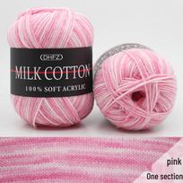 Gradient Three-Strand Milk Cotton Yarn for Hand-Knitted Baby Hats and Scarves