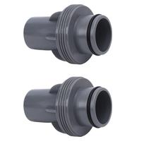 2 vnt. Baseino žarnos adapteris, tinkantis P6916, Geras sandarinimas, Plastikinis, 1,5 colio Baseino filtro siurblio žarnos adapteris E gray