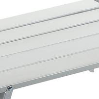 Mažas lauko sulankstomas stalas iš aliuminio lydinio nešiojamas kempingo sulankstomas stalas paplūdimio piknikui sidabrinis white